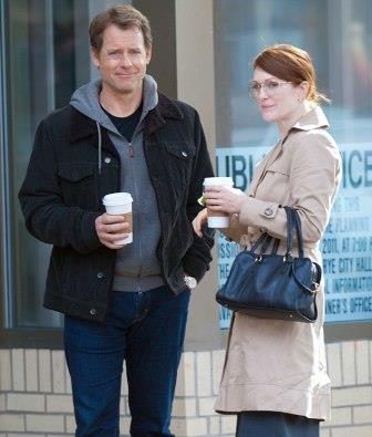 November 03, 2011    Exclusive: Actors Greg Kinnear and Julianne Moore are seen on the set of their new film "The English Teacher" in Rye, NY.    Exclusive - All Round  UK RIGHTS ONLY  Pictures by : Flynet © 2011  Tel : +44 20 7510 9535  Email : info@flynetpictures.co.uk