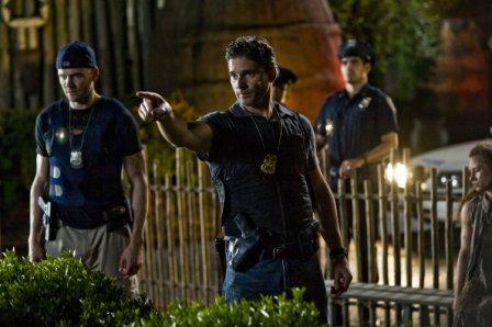 Special ops NYPD officers Sarchie (ERIC BANA) and Butler (JOEL McHALE) in Screen Gems' DELIVER US FROM EVIL.
