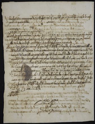 Lettera di Galileo Galilei firma autografa