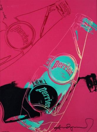 Andy Warhol, Perrier,  1983, offset, cm 45 x 61