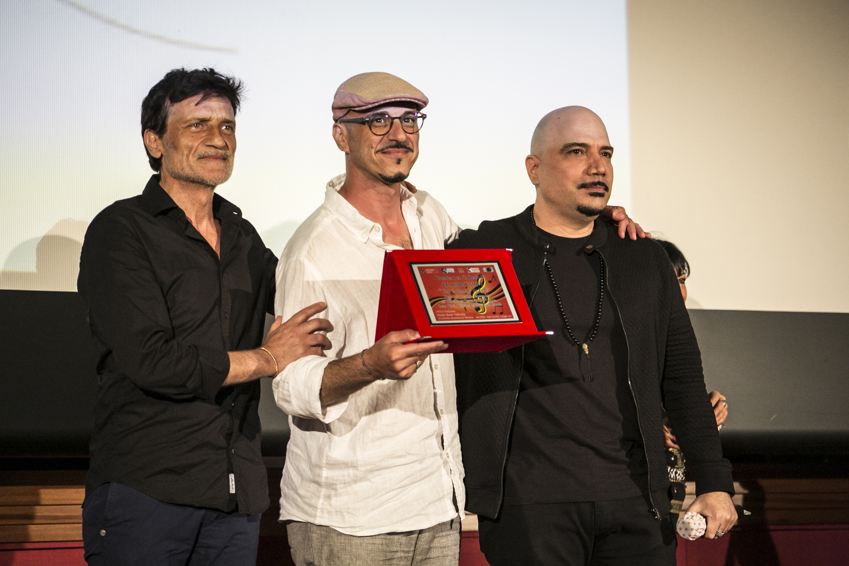Premio sociale Le anime note con regista e attore - ph. Claudia D'Acunzo