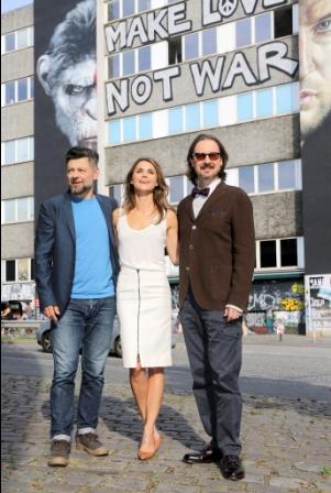 19.07 2014 Berlin Photocall zu Planet der Affen-Revolution Dawn of the Planet of the Apes in Berlin with Andy Serkis , Keri Russell and Matt Reeves