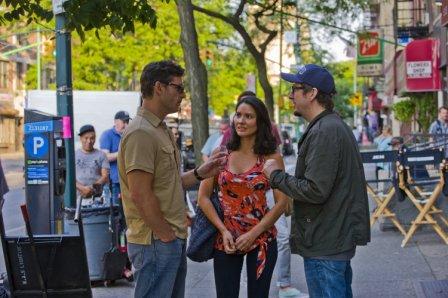 Eric Bana, Olivia Munn and Director Scott Derrickson on the set in the Bronx of Screen Gems' DELIVER US FROM EVIL.